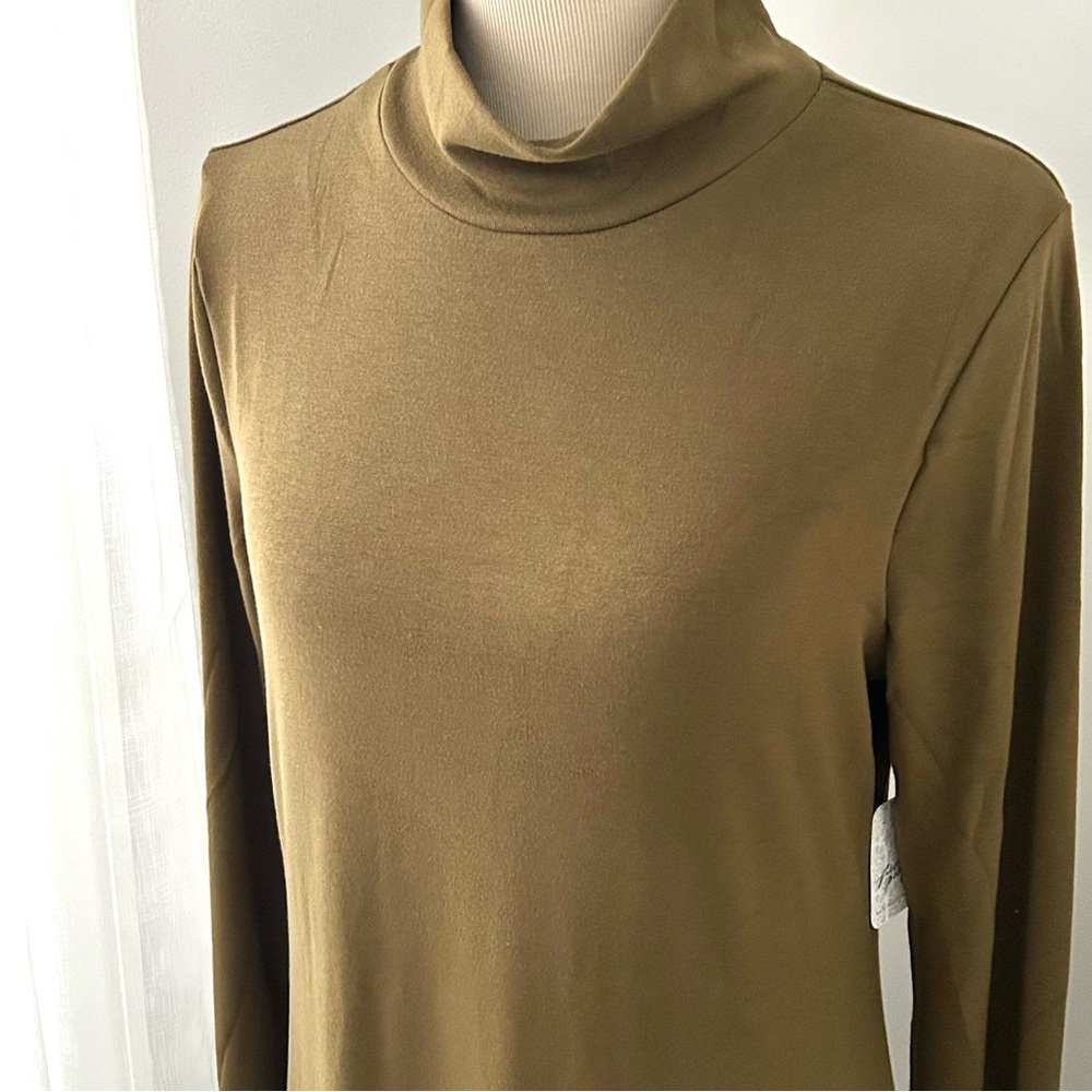๐(A075) NWT Free People Good Feels Mockneck MIdi in Seaweed. Size: XL - Picture 7 of 16